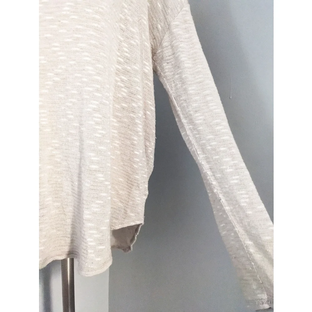 DKNY Jeans Cowl Neck Tunic Sweater Beige Large - Picture 4 of 5